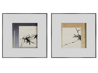 新中式装饰挂画3d模型 新中式装饰挂画