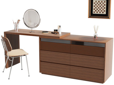 现代化妆 梳妆台3d模型 现代化妆 梳妆台