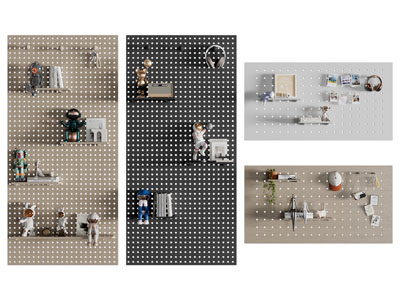 现代洞洞眼板 置物收纳架 墙饰3d模型 现代洞洞眼板 置物收纳架 墙饰