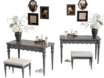 法式化妆 梳妆台3d模型 法式化妆 梳妆台