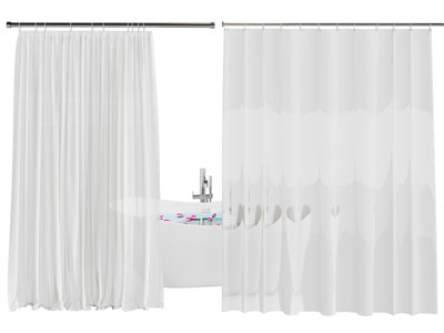 现代浴缸浴盆 浴帘 隔断