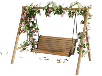 现代花架秋千椅子 摇椅