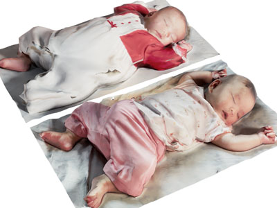 现代睡熟的婴儿 孩子 宝宝