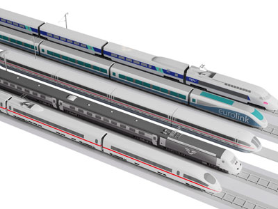 现代磁悬浮火车3d模型 现代磁悬浮火车