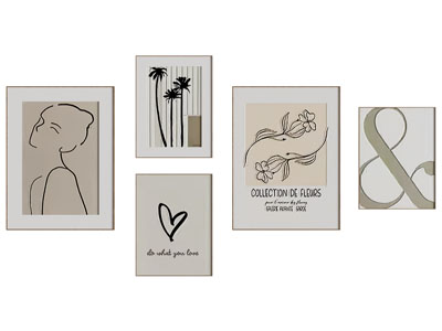 现代装饰挂画3d模型 现代装饰挂画