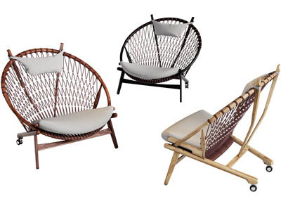 北欧藤编休闲椅子