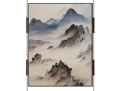 新中式装饰挂画3d模型 新中式装饰挂画