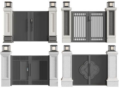 新中式别墅大门 庭院铁艺大门