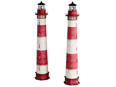 现代瞭望塔 老式灯塔 信号灯塔