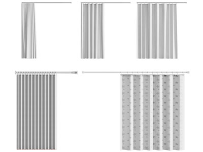 现代浴室帘 防水帘3d模型 现代浴室帘 防水帘