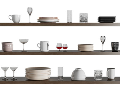 现代碗碟 杯子 餐具组合