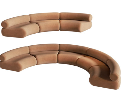 现代多人沙发 异形沙发