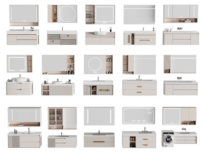 现代洗手台 镜柜 浴室柜