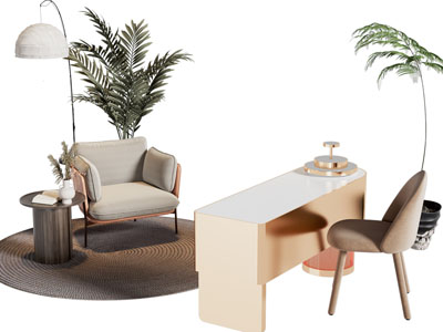 现代休闲椅子 边几 吧台