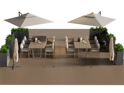 现代庭院休闲餐桌椅组合3d模型 现代庭院休闲餐桌椅组合