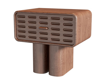 侘寂风中古风床头柜