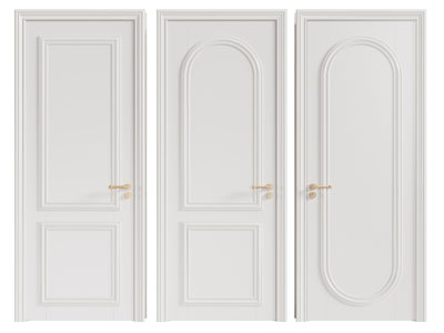 法式奶油风木门 房门 平开门