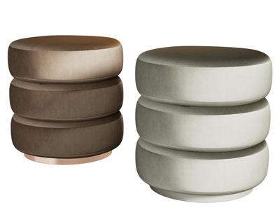 现代轻奢圆形沙发凳子