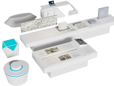 现代展台 展柜 展示台 展览台