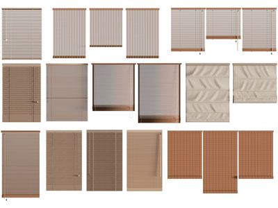 现代竹帘 挂帘 卷帘 拉帘3d模型 现代竹帘 挂帘 卷帘 拉帘