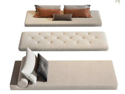 现代飘窗垫 坐垫 沙发垫3d模型 现代飘窗垫 坐垫 沙发垫