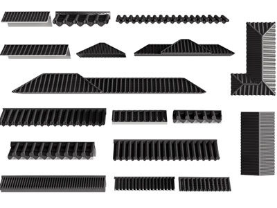 新中式瓦片屋檐 建筑构件