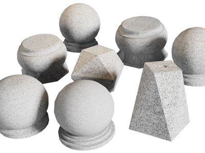 现代路障石 石头墩 车档石 挡车石