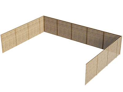 现代木栏杆 围栏 护栏