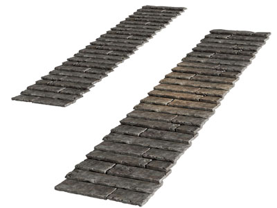 新中式铺石路 石板路 道路 石径