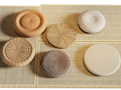 现代蒲团 坐垫3d模型 现代蒲团 坐垫