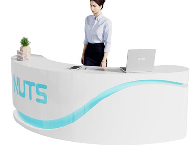 现代前台接待台3d模型 现代前台接待台