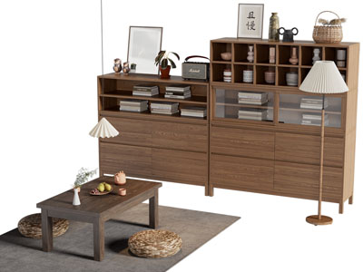 日式中古风餐边柜