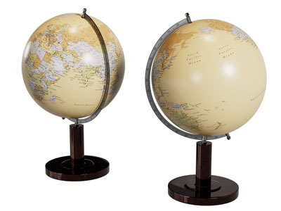 现代世界地球仪 摆件组合3d模型 现代世界地球仪 摆件组合