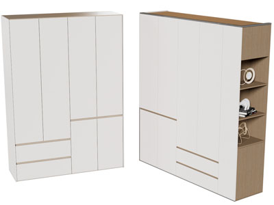 现代衣柜3d模型 现代衣柜