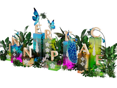 现代森系美陈 户外装置3d模型 现代森系美陈 户外装置