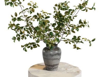 现代陶艺花瓶花卉