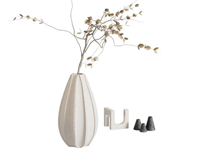 现代花瓶花卉3d模型 现代花瓶花卉