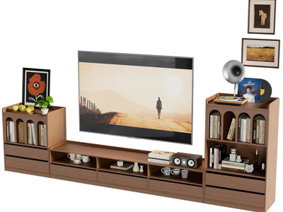 现代中古风电视柜 边柜