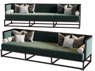 现代布艺多人沙发3d模型 现代布艺多人沙发