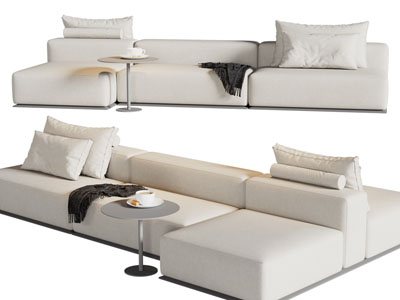 现代转角多人沙发3d模型 现代转角多人沙发