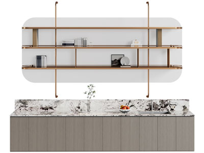 现代轻奢水吧台3d模型 现代轻奢水吧台