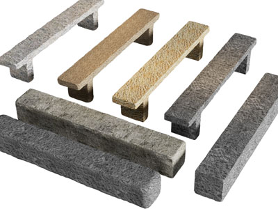 现代户外石头长凳子