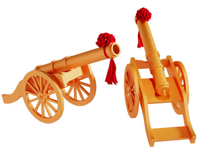 现代礼炮车3d模型 现代礼炮车