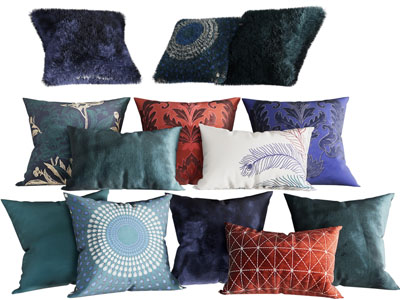 现代方形靠垫抱枕3d模型 现代方形靠垫抱枕