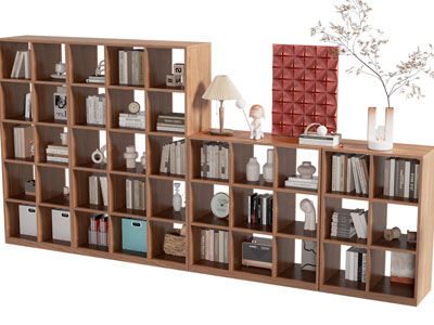 现代开放式书柜 装饰柜