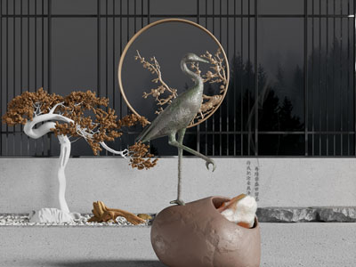 新中式室内景观园艺小品