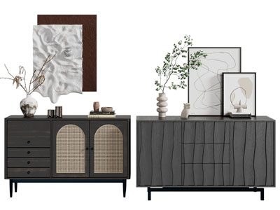 法式玄关柜 边柜3d模型 法式玄关柜 边柜