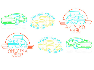现代汽车霓虹灯 装饰灯3d模型 现代汽车霓虹灯 装饰灯
