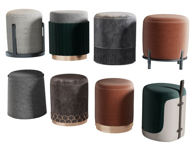 现代圆形沙发凳子