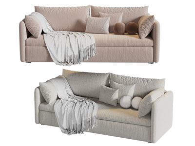 现代布艺多人沙发3d模型 现代布艺多人沙发